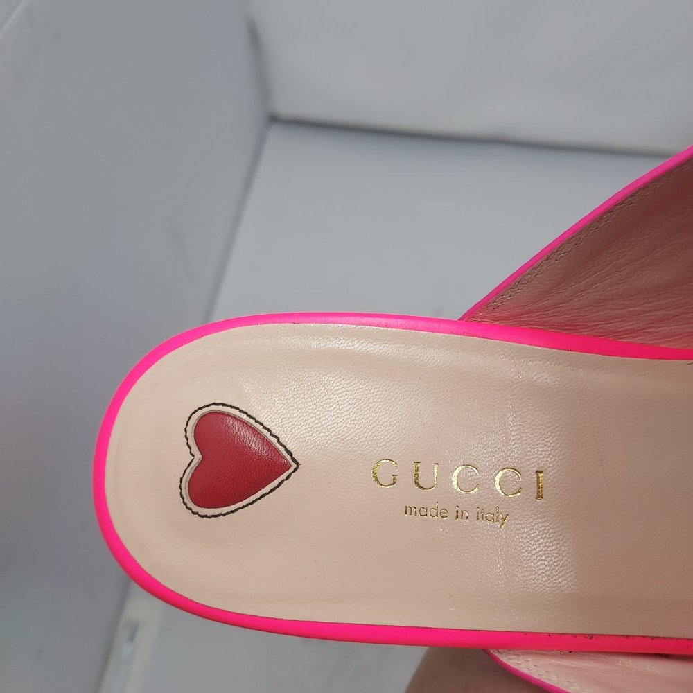 Gucci Hot Pink Horsebit Princetown Slide Mule - Picture 5 of 10